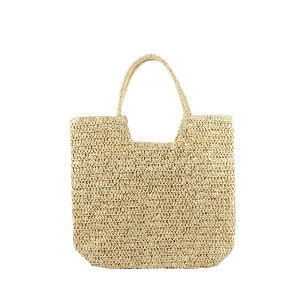 Handbag Made From Handwoven Natural Material With Large Carrying Handles Kalsten