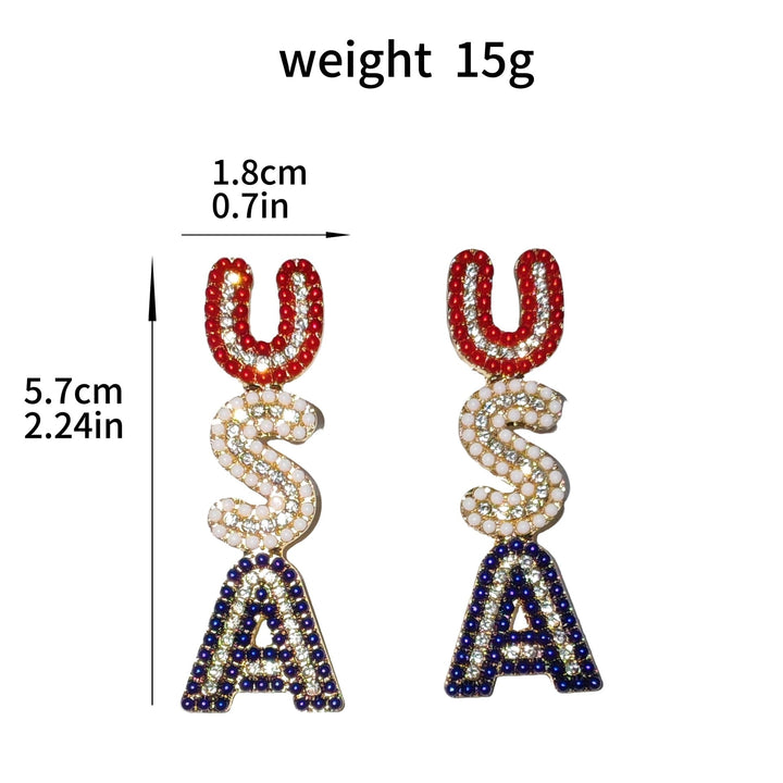 Women’s sparkling statement earrings with crystal beads and gold-plated setting Kalsten