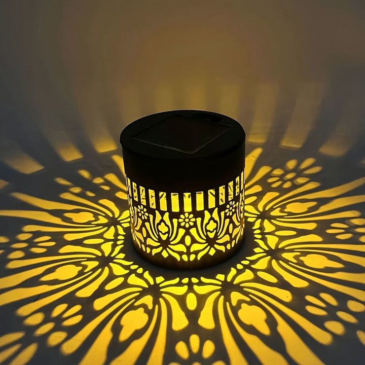 Solar Projection Garden Light With Decorative Floral Pattern And Dusk-To-Dawn Sensor Kalsten