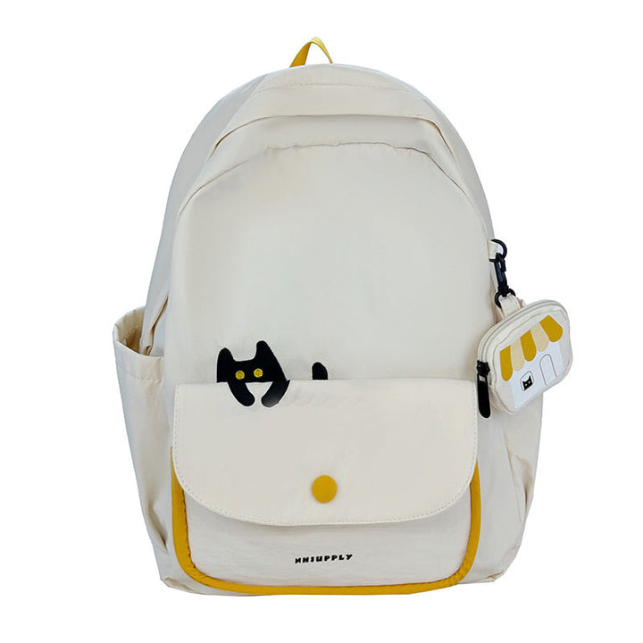 Playful backpack with cat design and versatile compartments Kalsten