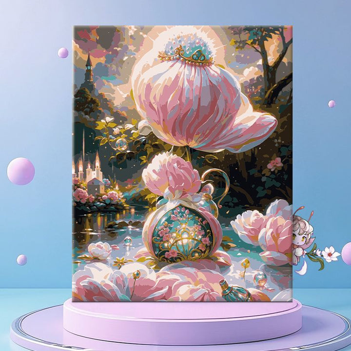 Whimsical Floral Fantasy Canvas Wall Art Kalsten