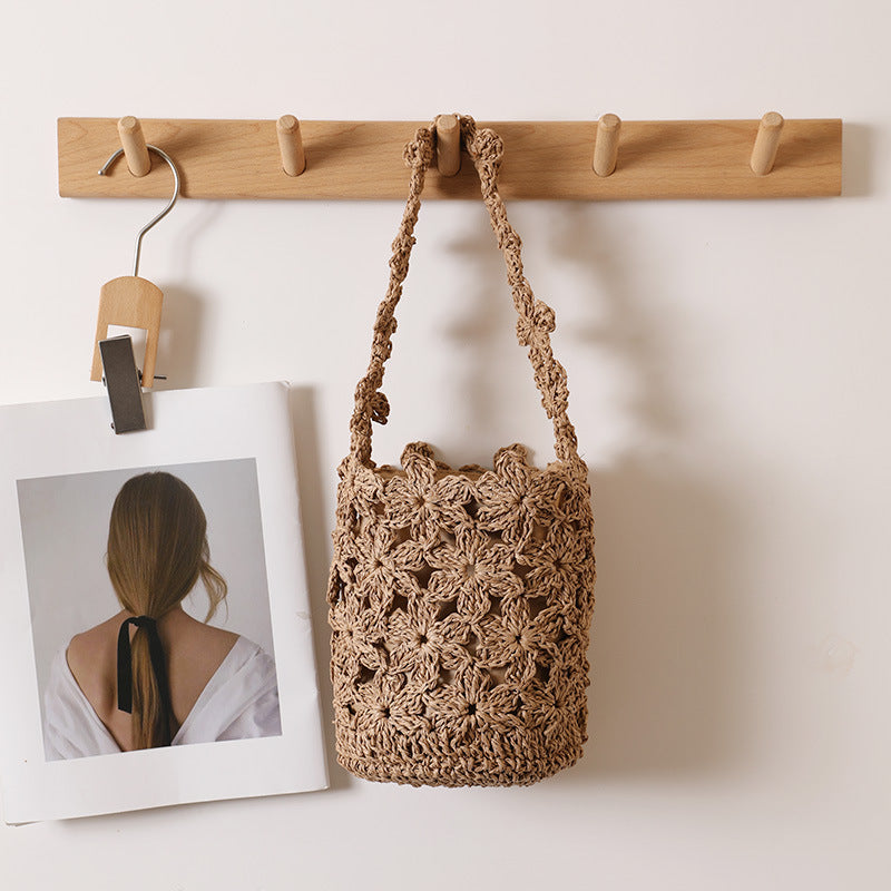 Handcrafted Macrame Bag In Floral Design Kalsten