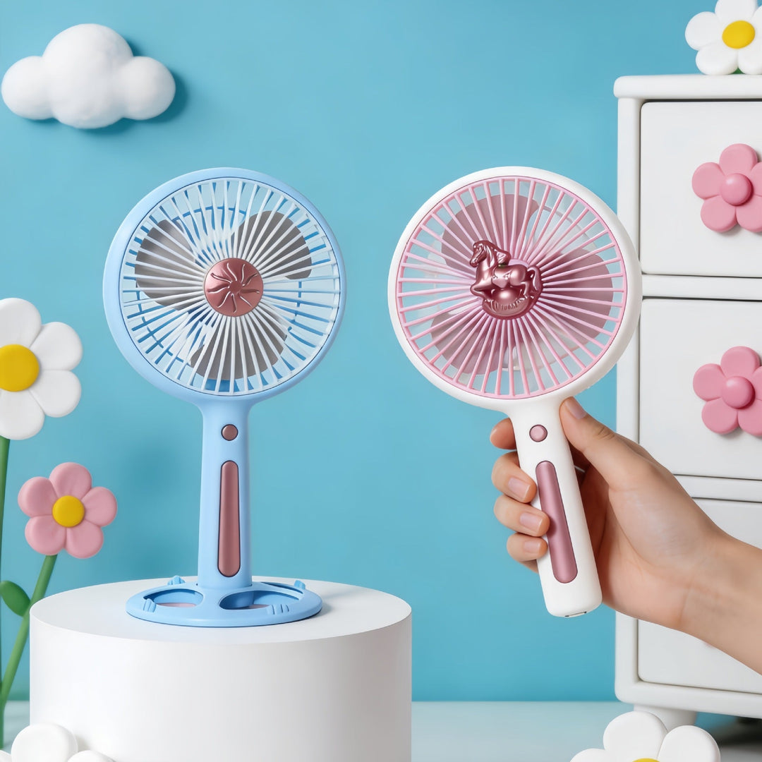 Women's Portable Handheld Fan with Flexible Angle and USB Connection Kalsten