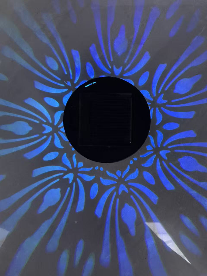 Solar Projection Garden Light With Decorative Floral Pattern And Dusk-To-Dawn Sensor Kalsten