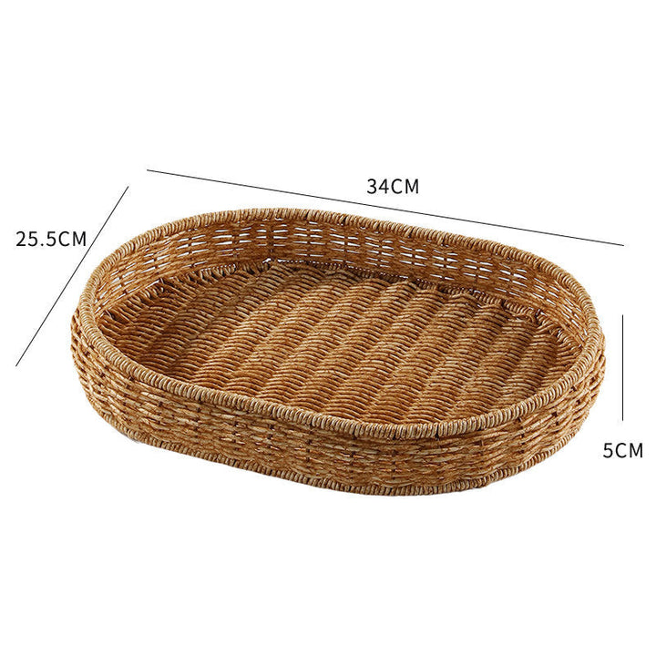 Handwoven Decorative Serving Tray Kalsten 1783754312