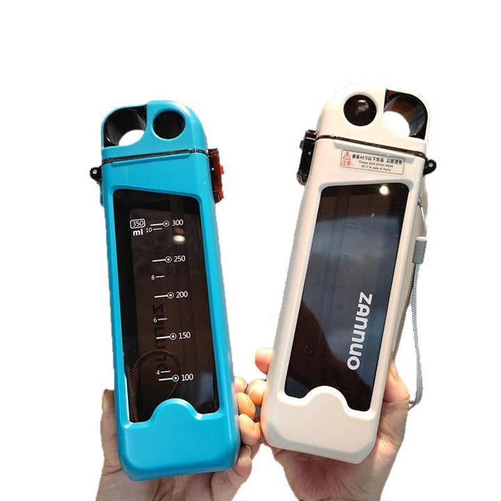 Ladies unique flip-top drinking bottle with viewing window Kalsten