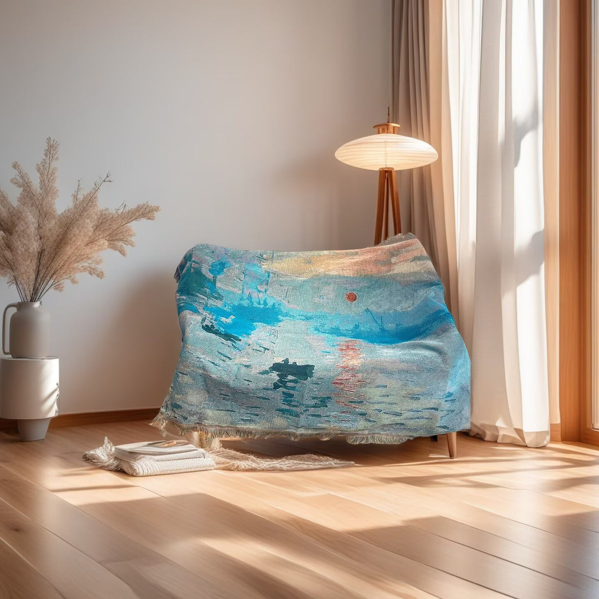 Artistic Floral Throw Blanket