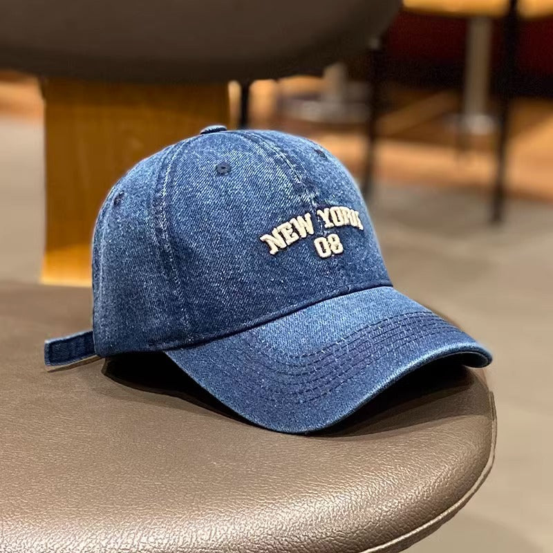 Women's Vintage-Inspired Denim Baseball Cap Kalsten