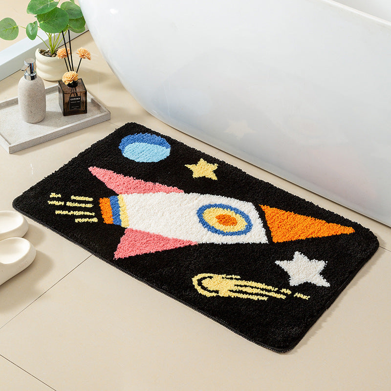 Decorative Space-Themed Bath Mat Kalsten