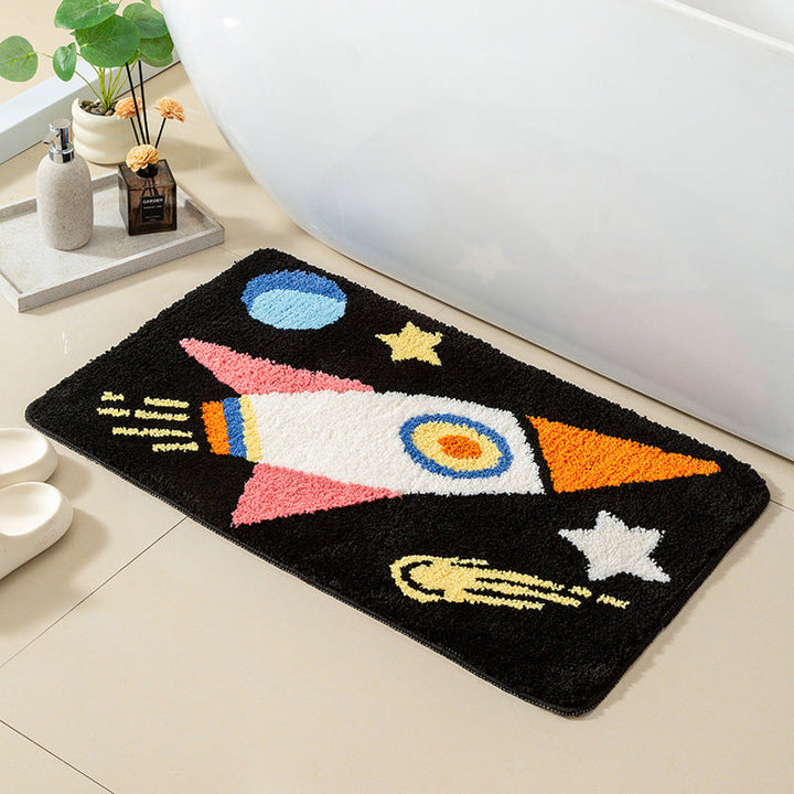 Decorative Space-Themed Bath Mat Kalsten