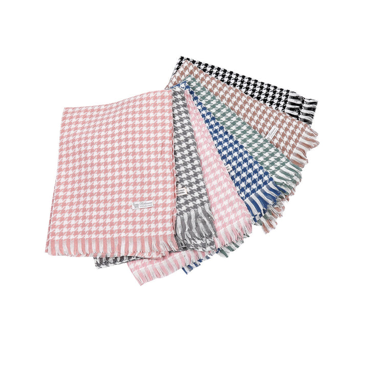 Ladies elegant scarf with houndstooth pattern Kalsten
