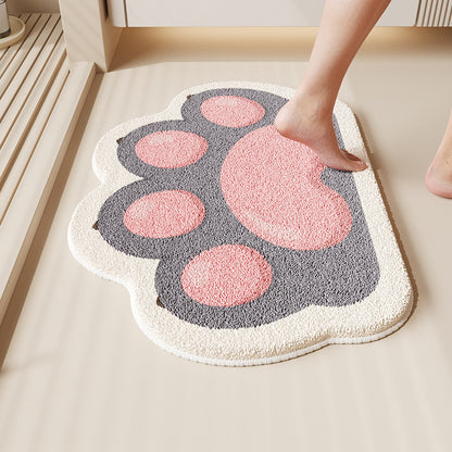 Cat Paw Shaped Floor Mat Acalora
