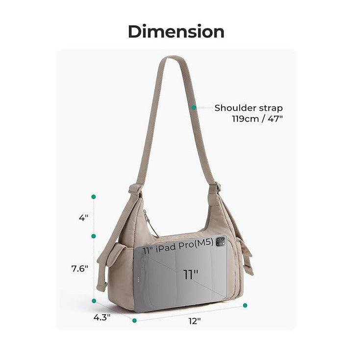 Fashionable shoulder bag with multifunctional compartments Kalsten