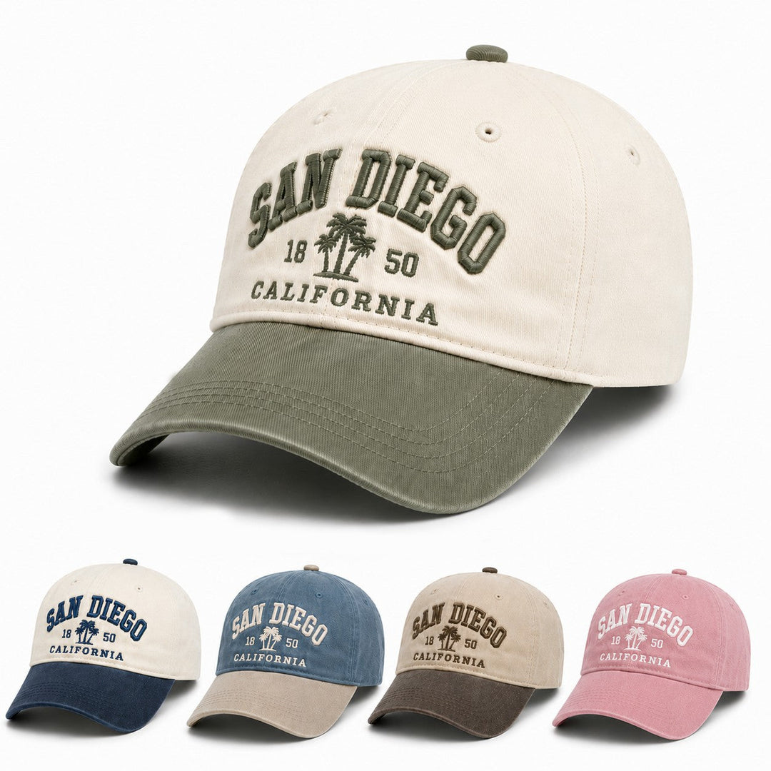 Ladies fashionable cotton cap with embroidered lettering Brehn