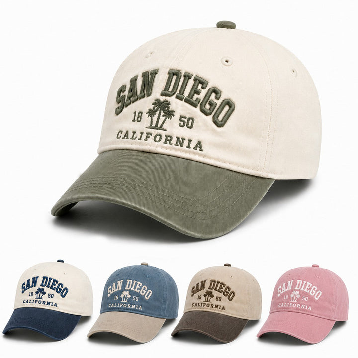 Ladies fashionable cotton cap with embroidered lettering Brehn