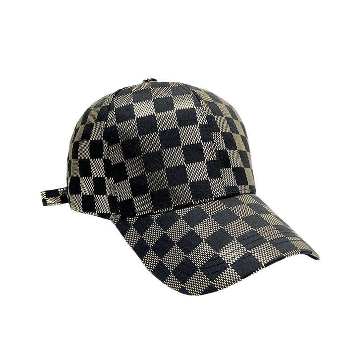 Women's Stylish Checkered Pattern Baseball Cap Kalsten