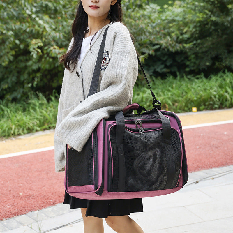 Unisex Pet Transport Bag with Breathable Mesh Kalsten