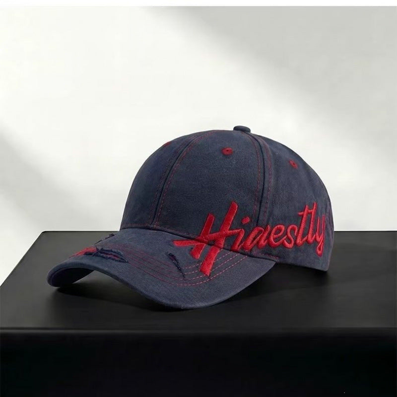 Women's Distressed Casual Graphic Baseball Cap Kalsten