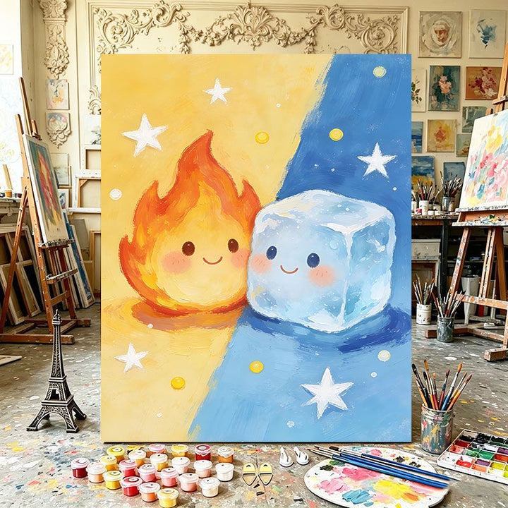 Playful Dual Element Canvas Art Kalsten