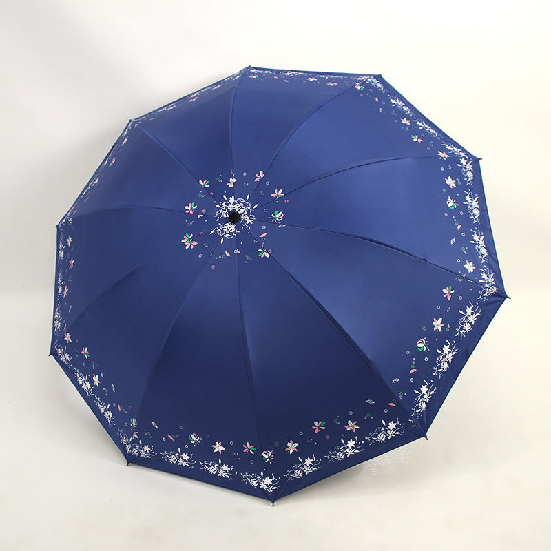 Women's Foldable Umbrella with Floral Patterns Kalsten