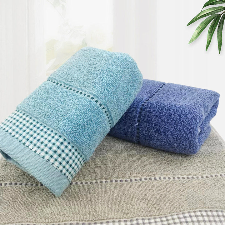 Terry Bath Towel with Fine Check Border Kalsten