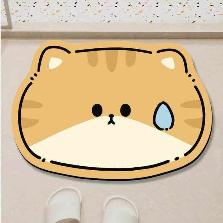 Cute Cat-Themed Bath Mat Kalsten