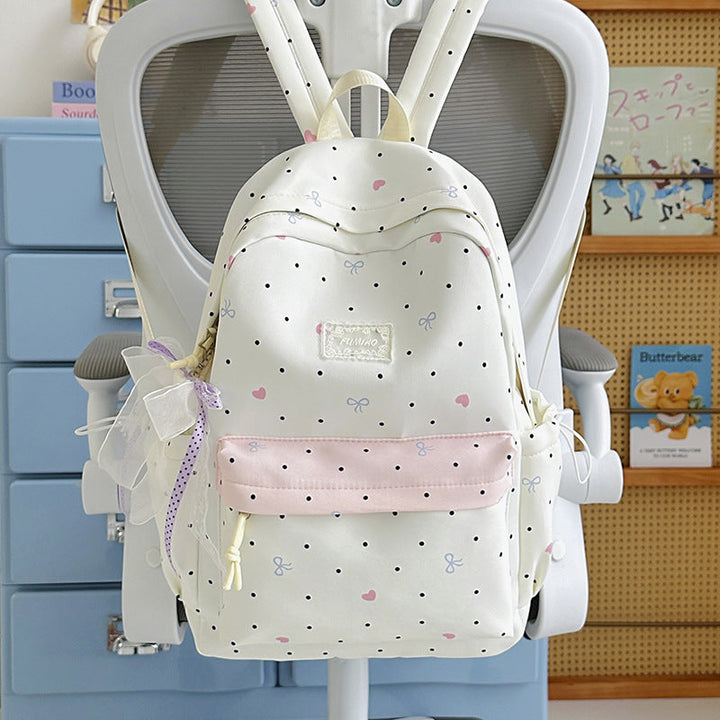 Children's Charming Polka Dot School Backpack