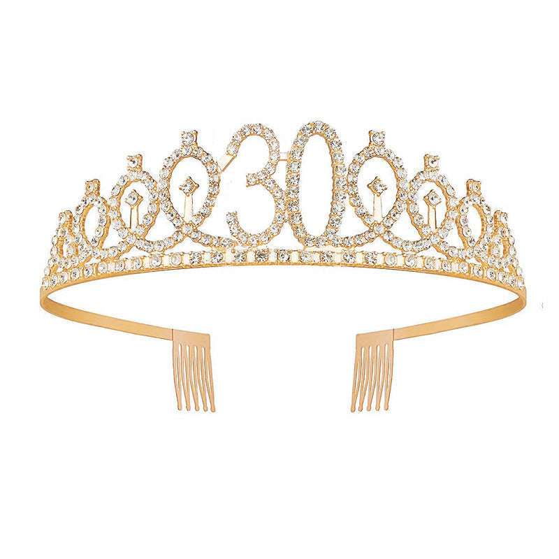Women's Crystal-Embellished Tiara with Elegant Design Kalsten