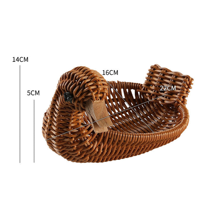 Decorative Woven Duck-Shaped Storage Basket Kalsten