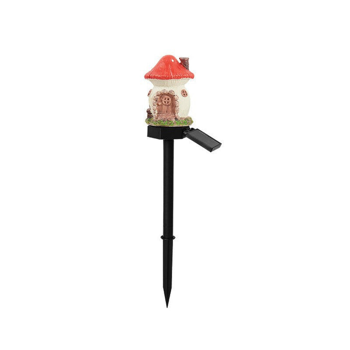 Solar Mushroom House Garden Stake Light With Rechargeable Battery Kalsten