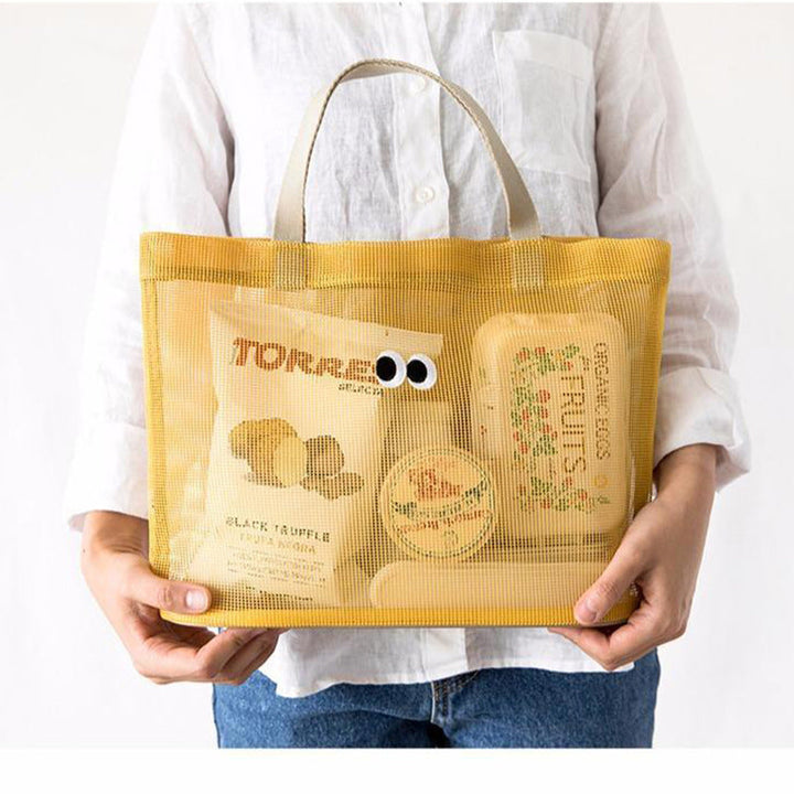 Practical beach bag with mesh structure Kalsten