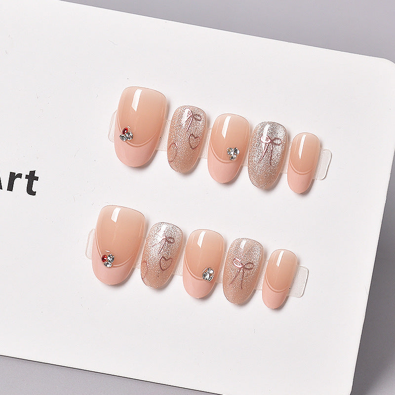 Elegant French Tip Press-On Nail Art Kalsten 1787316010