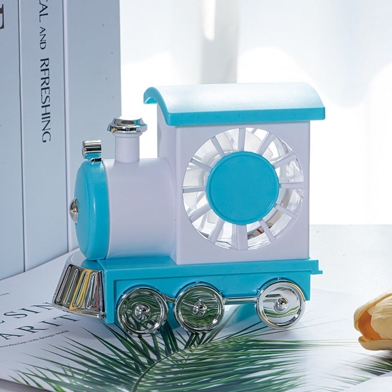 Ladies creative table fan in train design Kalsten