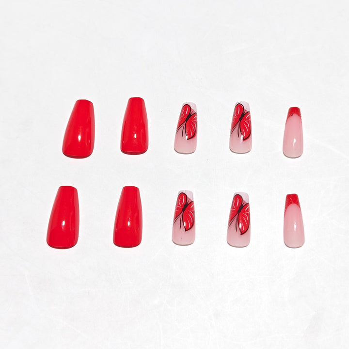 Artistic Butterfly Press-On Nail Art Kalsten