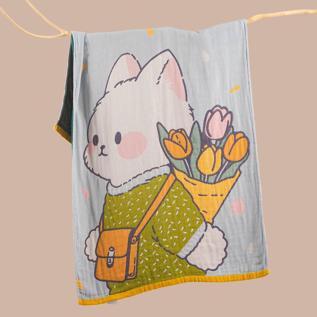 Women's throw blanket with enchanting landscape motif Kalsten
