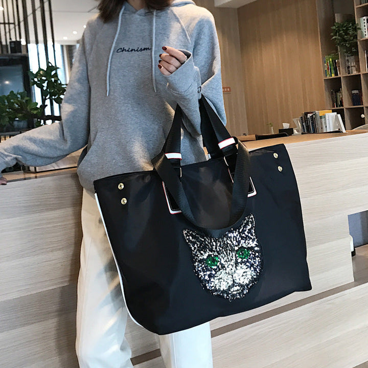 Stylish shoulder bag with unique cat motif Kalsten