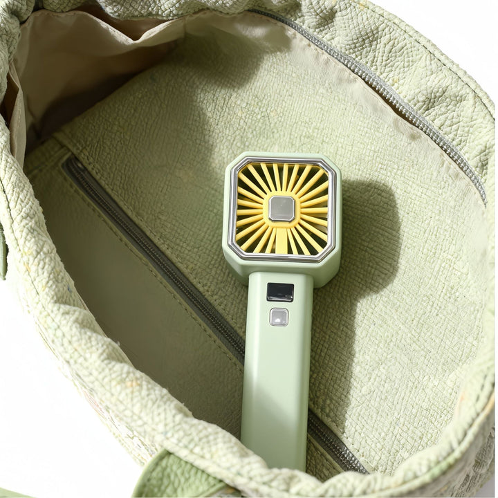 Women's Portable Handheld Fan with LCD Display and USB Charging Function Kalsten