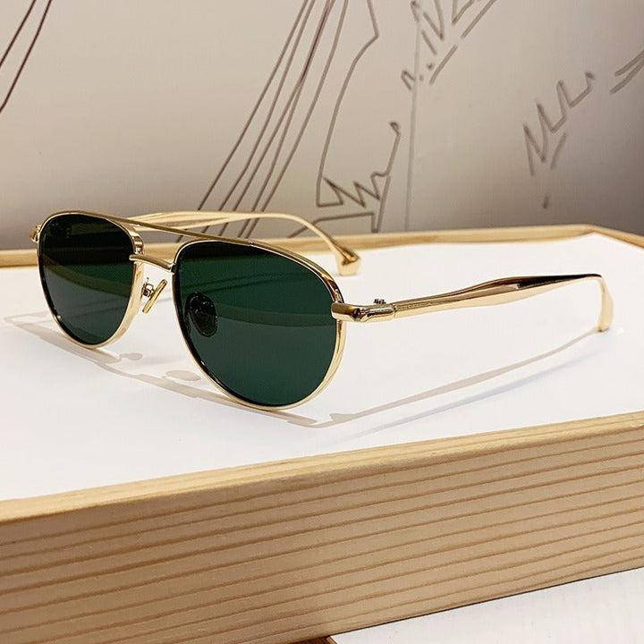 Men's Vintage-Inspired Round Frame Sunglasses Kalsten