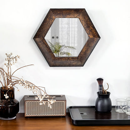 Hexagonal Decorative Wall Mirror