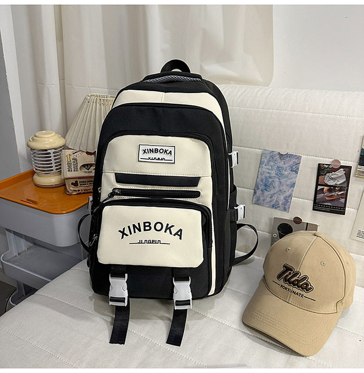 Multi-Compartment Casual School Backpack