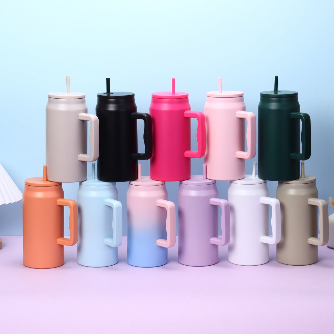 Ladies stylish insulated cup with removable straw Kalsten