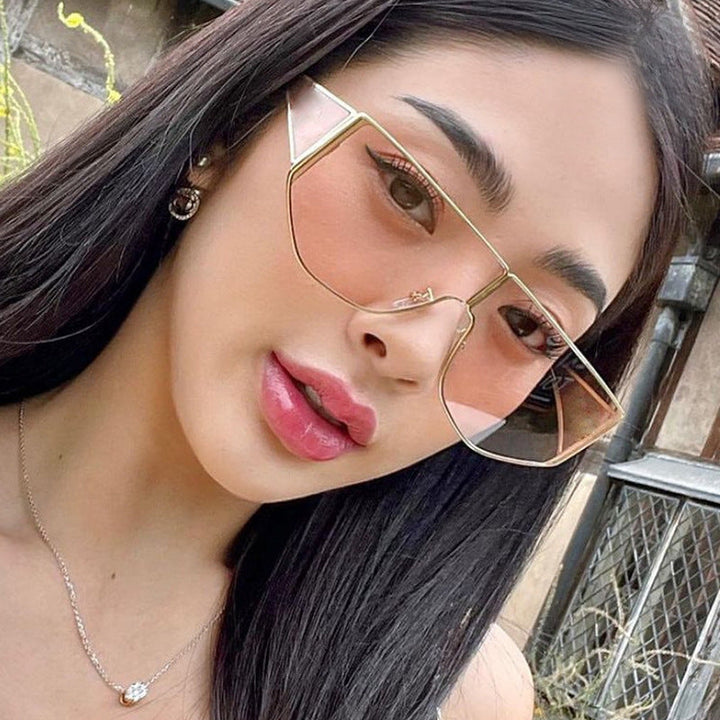 Women's trendy oversized sunglasses with distinctive geometric design Kalsten