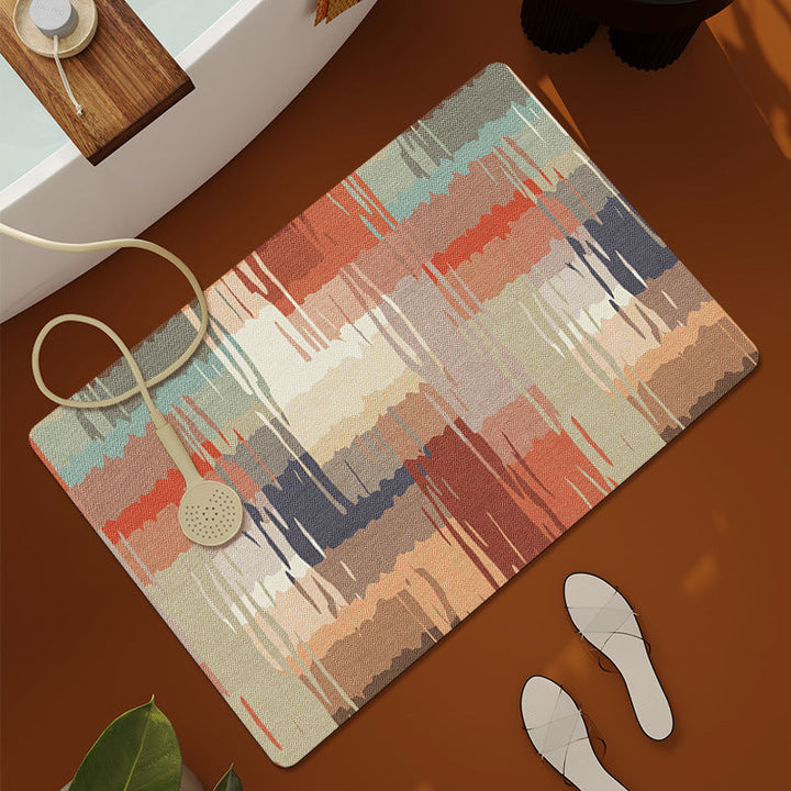 Geometric Patterned Bathroom Mat Kalsten