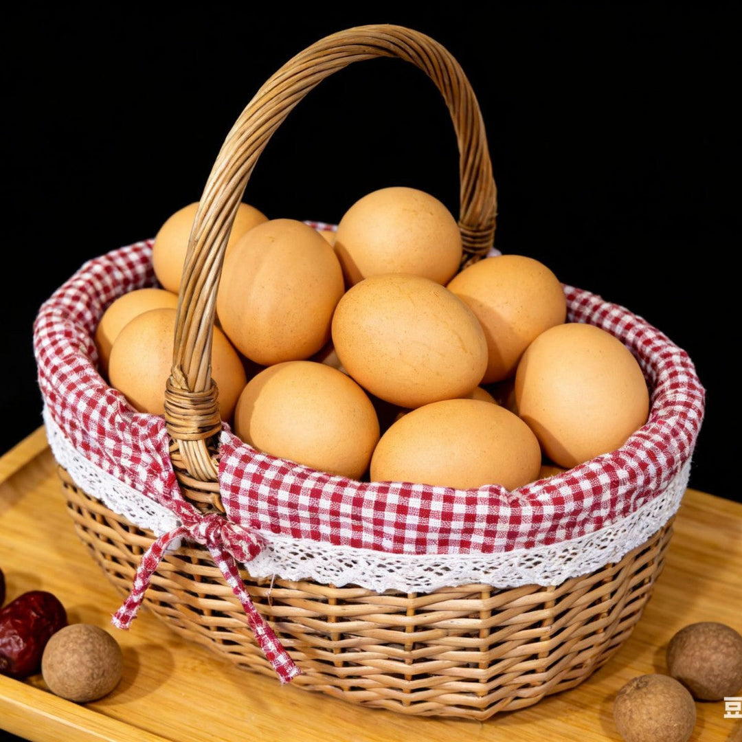 Women's braided basket with romantic gingham pattern Kalsten