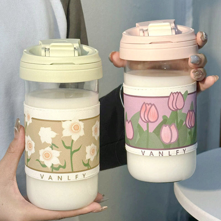 Ladies Insulated Drinking Cup with Elegant Floral Pattern Kalsten
