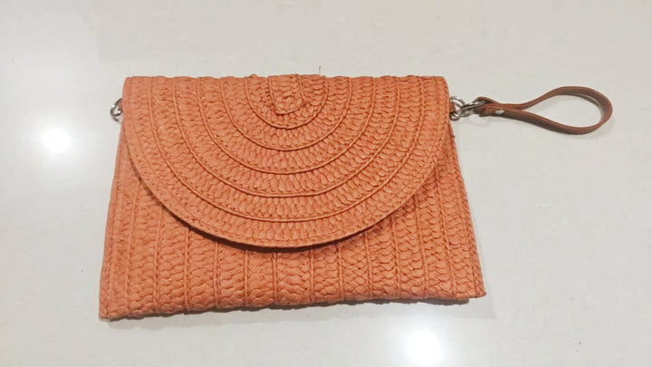 Woven Natural Material Crossbody Bag Kalsten