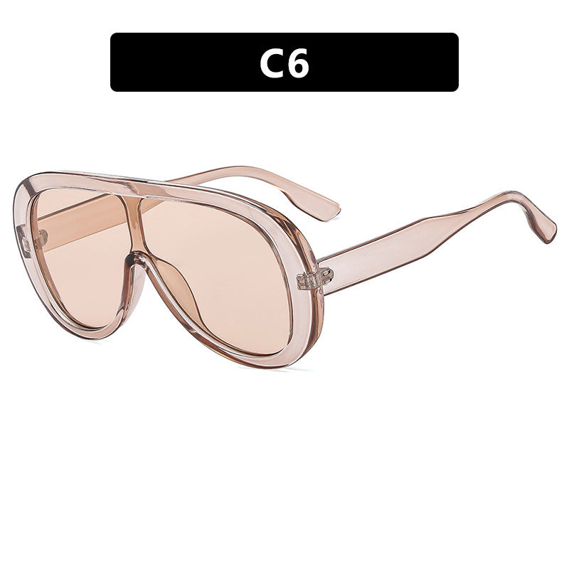 Women’s futuristic sports sunglasses with wide lens and UV protection Kalsten