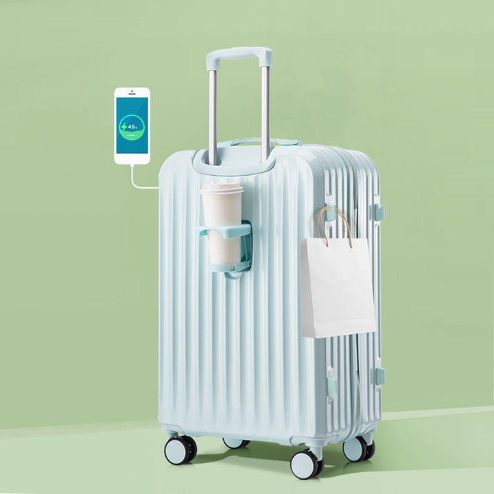 Unisex Smart Charging Hard-Shell Travel Suitcase Kalsten