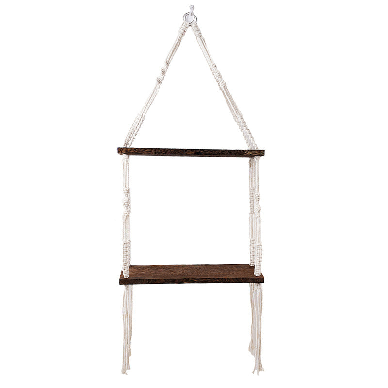 Macramé Floating Shelf Organizer Acalora