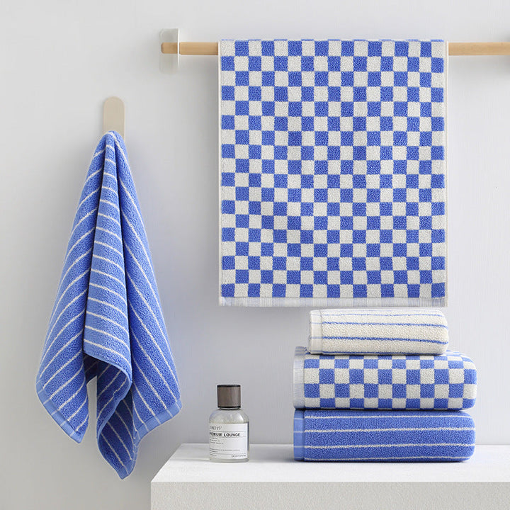Women Elegant Terry Bath Towel with Striped Pattern Kalsten